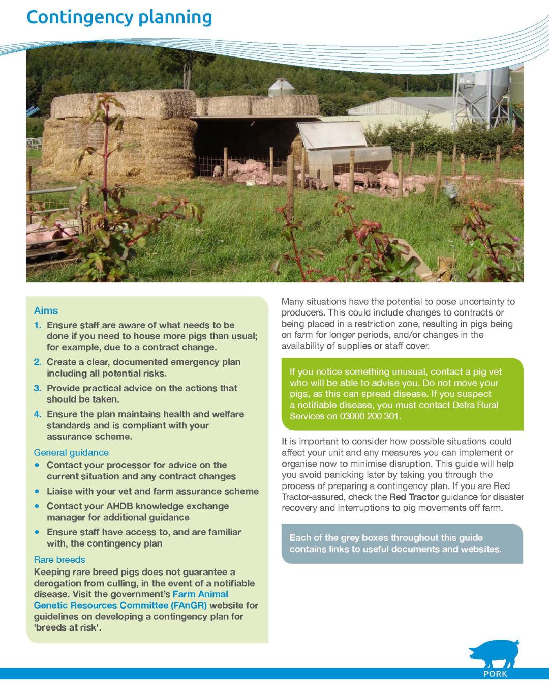 Cover image of contingency planning factsheet